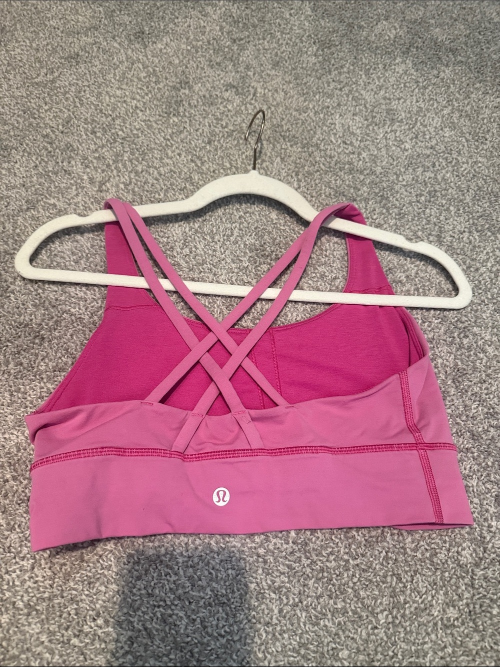lululemon athletica Pink Crisscross Strappy Sports Bra